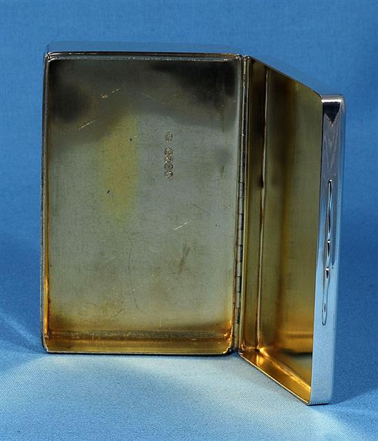 A Victorian silver sandwich box, by William Summers, Length 129mm weight: 10oz/314grms